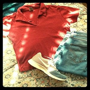 Women's polo short-sleeved collared shirt